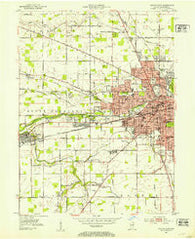 Muncie West Indiana Historical topographic map, 1:24000 scale, 7.5 X 7.5 Minute, Year 1952