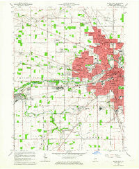 Muncie West Indiana Historical topographic map, 1:24000 scale, 7.5 X 7.5 Minute, Year 1962