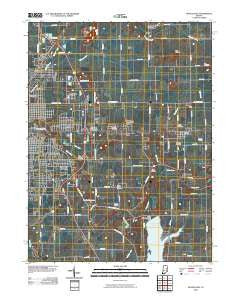 Muncie East Indiana Historical topographic map, 1:24000 scale, 7.5 X 7.5 Minute, Year 2010