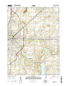 Muncie East Indiana Current topographic map, 1:24000 scale, 7.5 X 7.5 Minute, Year 2016