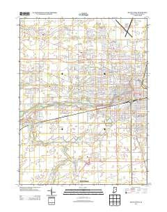Muncie West Indiana Historical topographic map, 1:24000 scale, 7.5 X 7.5 Minute, Year 2013
