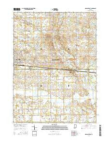 Nappanee East Indiana Current topographic map, 1:24000 scale, 7.5 X 7.5 Minute, Year 2016
