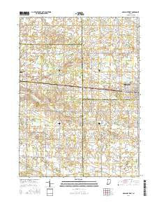 Nappanee West Indiana Current topographic map, 1:24000 scale, 7.5 X 7.5 Minute, Year 2016