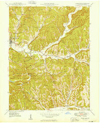 Nashville Indiana Historical topographic map, 1:24000 scale, 7.5 X 7.5 Minute, Year 1949