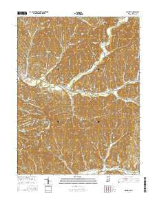 Nashville Indiana Current topographic map, 1:24000 scale, 7.5 X 7.5 Minute, Year 2016