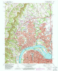 New Albany Indiana Historical topographic map, 1:24000 scale, 7.5 X 7.5 Minute, Year 1982