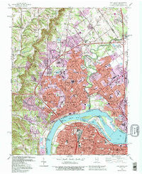 New Albany Indiana Historical topographic map, 1:24000 scale, 7.5 X 7.5 Minute, Year 1992