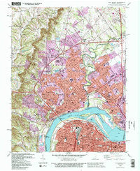New Albany Indiana Historical topographic map, 1:24000 scale, 7.5 X 7.5 Minute, Year 1992