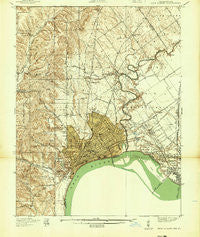 New Albany Indiana Historical topographic map, 1:24000 scale, 7.5 X 7.5 Minute, Year 1939