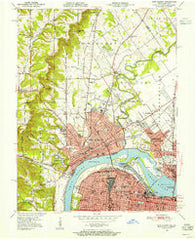 New Albany Indiana Historical topographic map, 1:24000 scale, 7.5 X 7.5 Minute, Year 1950