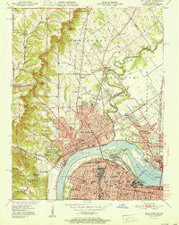 New Albany Indiana Historical topographic map, 1:24000 scale, 7.5 X 7.5 Minute, Year 1951
