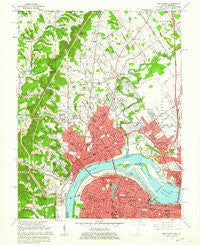 New Albany Indiana Historical topographic map, 1:24000 scale, 7.5 X 7.5 Minute, Year 1960