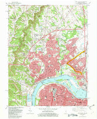 New Albany Indiana Historical topographic map, 1:24000 scale, 7.5 X 7.5 Minute, Year 1982
