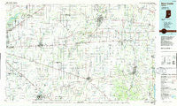 New Castle Indiana Historical topographic map, 1:100000 scale, 30 X 60 Minute, Year 1986