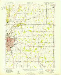 New Castle East Indiana Historical topographic map, 1:24000 scale, 7.5 X 7.5 Minute, Year 1950