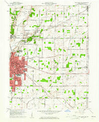 New Castle East Indiana Historical topographic map, 1:24000 scale, 7.5 X 7.5 Minute, Year 1960