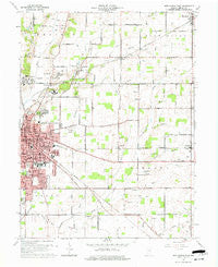 New Castle East Indiana Historical topographic map, 1:24000 scale, 7.5 X 7.5 Minute, Year 1960