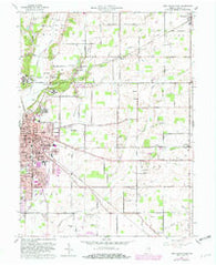 New Castle East Indiana Historical topographic map, 1:24000 scale, 7.5 X 7.5 Minute, Year 1960