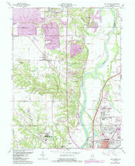 New Goshen Indiana Historical topographic map, 1:24000 scale, 7.5 X 7.5 Minute, Year 1963