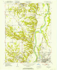 New Goshen Indiana Historical topographic map, 1:24000 scale, 7.5 X 7.5 Minute, Year 1950