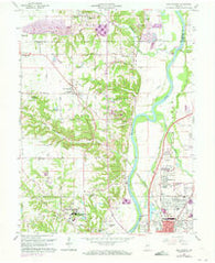 New Goshen Indiana Historical topographic map, 1:24000 scale, 7.5 X 7.5 Minute, Year 1963