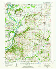 New Harmony Indiana Historical topographic map, 1:62500 scale, 15 X 15 Minute, Year 1959