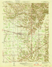 New Point Indiana Historical topographic map, 1:24000 scale, 7.5 X 7.5 Minute, Year 1946