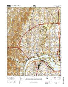 New Albany Indiana Current topographic map, 1:24000 scale, 7.5 X 7.5 Minute, Year 2016