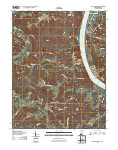New Amsterdam Indiana Historical topographic map, 1:24000 scale, 7.5 X 7.5 Minute, Year 2010