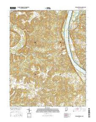 New Amsterdam Indiana Current topographic map, 1:24000 scale, 7.5 X 7.5 Minute, Year 2016