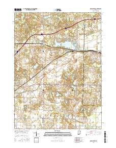 New Carlisle Indiana Current topographic map, 1:24000 scale, 7.5 X 7.5 Minute, Year 2016