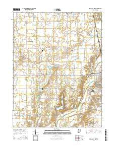 New Castle West Indiana Current topographic map, 1:24000 scale, 7.5 X 7.5 Minute, Year 2016