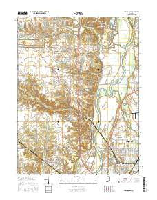 New Goshen Indiana Current topographic map, 1:24000 scale, 7.5 X 7.5 Minute, Year 2016