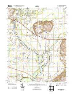 New Harmony Indiana Historical topographic map, 1:24000 scale, 7.5 X 7.5 Minute, Year 2013