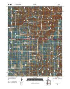 New Point Indiana Historical topographic map, 1:24000 scale, 7.5 X 7.5 Minute, Year 2010