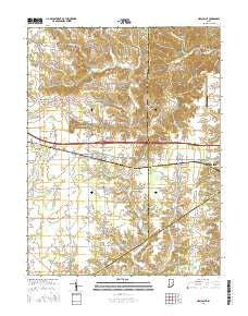 New Point Indiana Current topographic map, 1:24000 scale, 7.5 X 7.5 Minute, Year 2016