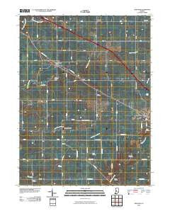 New Ross Indiana Historical topographic map, 1:24000 scale, 7.5 X 7.5 Minute, Year 2010
