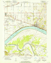 Newburgh Indiana Historical topographic map, 1:24000 scale, 7.5 X 7.5 Minute, Year 1952