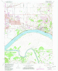 Newburgh Indiana Historical topographic map, 1:24000 scale, 7.5 X 7.5 Minute, Year 1964
