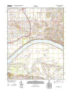Newburgh Indiana Historical topographic map, 1:24000 scale, 7.5 X 7.5 Minute, Year 2013
