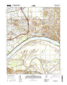 Newburgh Indiana Current topographic map, 1:24000 scale, 7.5 X 7.5 Minute, Year 2016
