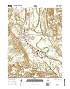 Newport Indiana Current topographic map, 1:24000 scale, 7.5 X 7.5 Minute, Year 2016