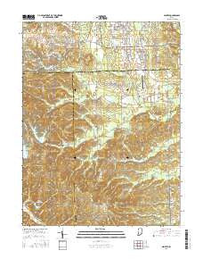 Nineveh Indiana Current topographic map, 1:24000 scale, 7.5 X 7.5 Minute, Year 2016