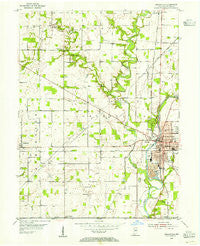 Noblesville Indiana Historical topographic map, 1:24000 scale, 7.5 X 7.5 Minute, Year 1953