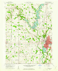 Noblesville Indiana Historical topographic map, 1:24000 scale, 7.5 X 7.5 Minute, Year 1960