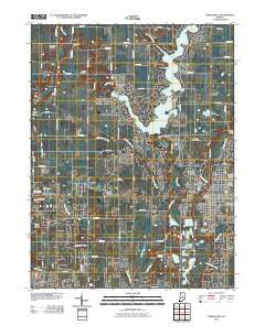 Noblesville Indiana Historical topographic map, 1:24000 scale, 7.5 X 7.5 Minute, Year 2010