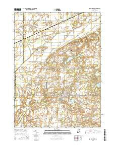 North Liberty Indiana Current topographic map, 1:24000 scale, 7.5 X 7.5 Minute, Year 2016