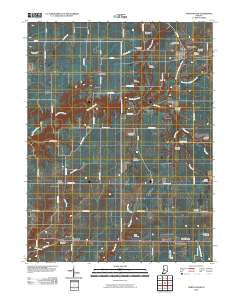 North Salem Indiana Historical topographic map, 1:24000 scale, 7.5 X 7.5 Minute, Year 2010