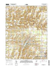 North Vernon Indiana Current topographic map, 1:24000 scale, 7.5 X 7.5 Minute, Year 2016