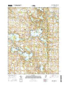 North Webster Indiana Current topographic map, 1:24000 scale, 7.5 X 7.5 Minute, Year 2016